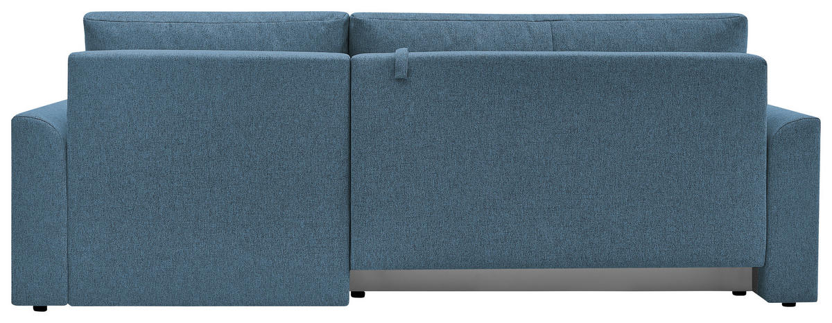 ECKSOFA KIMMY Blau Flachgewebe Zierkissen, Rückenkissen, Bettkasten  - Blau/Schwarz, Design, Kunststoff/Textil (233/146cm) - P & B