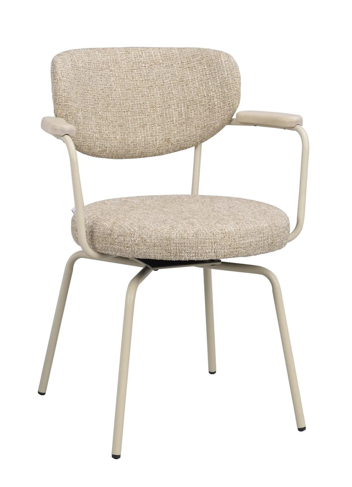 STOL MED ARMSTÖD     - beige/svart, Klassisk, metall/trä (62/81/60cm) - Rowico