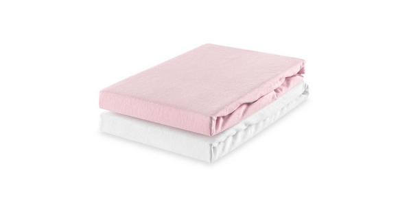 KINDERSPANNLEINTUCH 70/140 cm   - Rosa/Weiß, Basics, Textil (70/140cm) - My Baby Lou