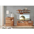 WOHNWAND in Buchefarben 304/200/53,7 cm - Edelstahlfarben/Buchefarben, Natur, Glas/Holz (304/200/53,7cm) - Valnatura