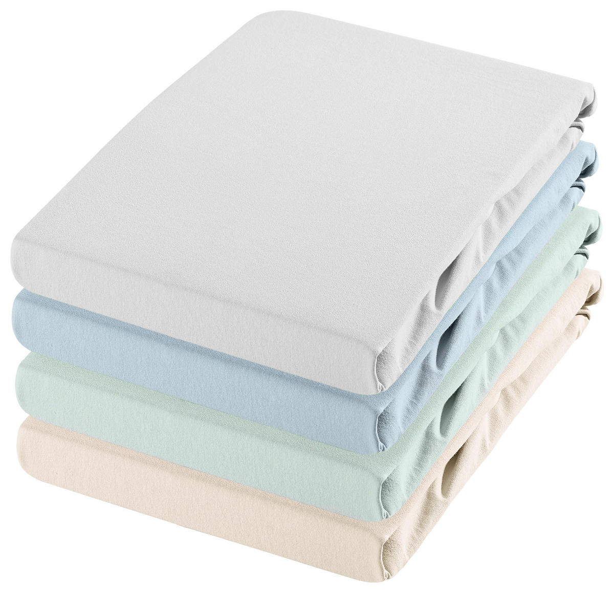 SPANNBETTTUCH FLORENZ Jersey  - Silberfarben, Basics, Textil (90-100/200-220cm) - Novel