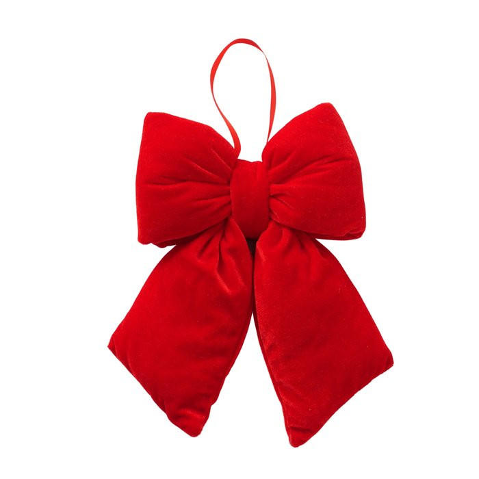 ZÁVESNÁ DEKORÁCIA - červená, Lifestyle, textil (30/28/6,5cm)