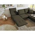 ECKSOFA  in Flachgewebe Dunkelgrün  255-365/175-224 cm  - Dunkelgrün/Schwarz, Design, Textil/Metall (255-365/175-224cm) - Dieter Knoll