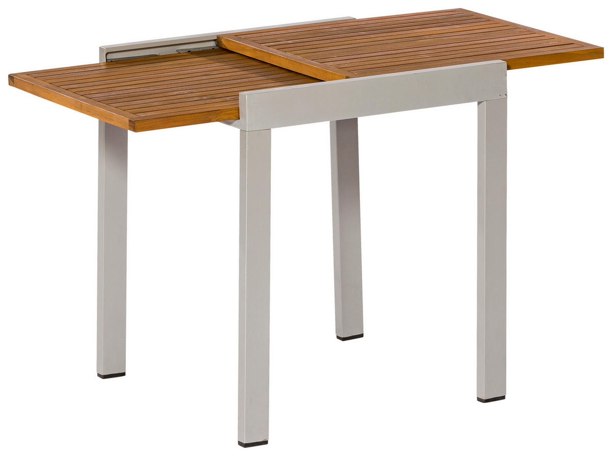 BALKONSET  - Beige/Silberfarben, MODERN, Holz/Kunststoff - Gardenson
