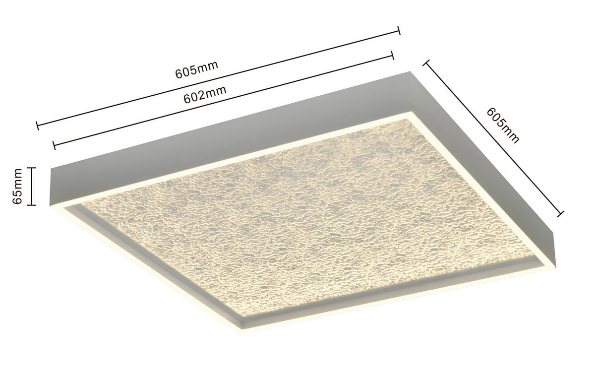 LED-DECKENLEUCHTE Bormes 60/6,5/30 cm  - Weiß, Design, Kunststoff/Metall (60/6,5/30cm)