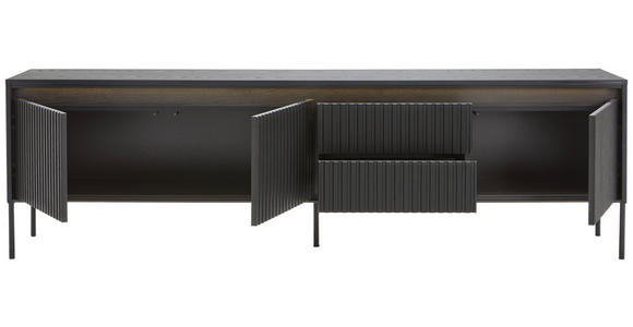 LOWBOARD Schwarz  - Schwarz, Design, Holzwerkstoff (192/56/40cm) - Hom`in