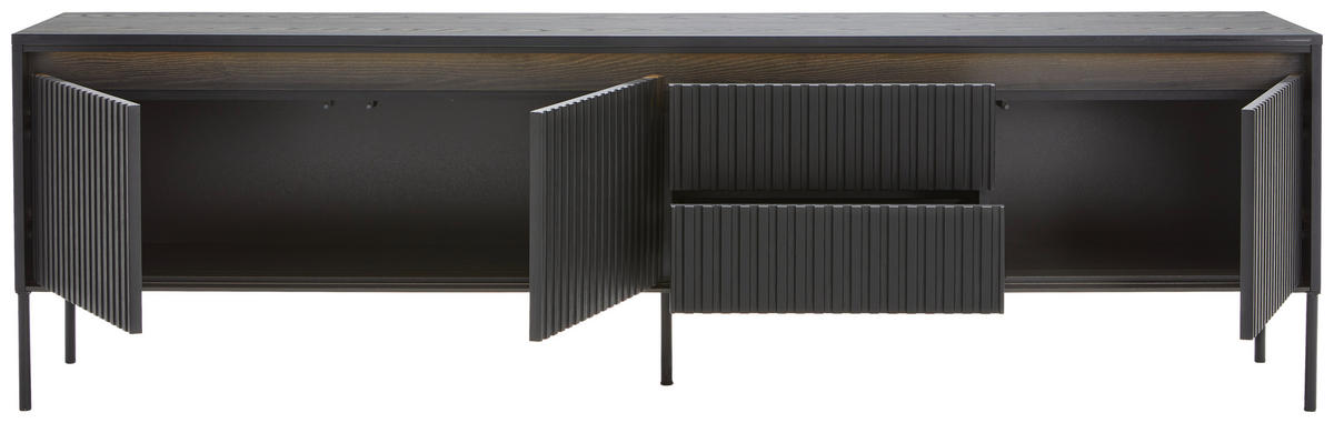TV-BÄNK  i 192/56/40 cm  - svart, Design, trämaterial (192/56/40cm) - Hom`in