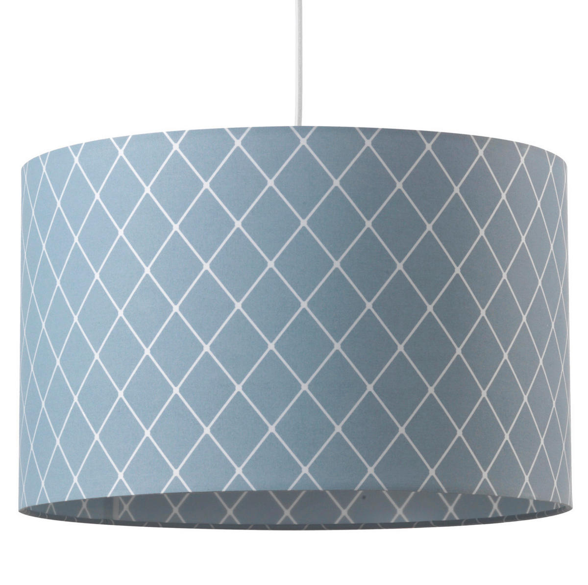 HÄNGELEUCHTE 40/80 cm   - Blau/Weiß, KONVENTIONELL, Textil/Metall (40/80cm)