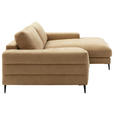 ECKSOFA in Flachgewebe Gelb  177/253 cm  - Gelb/Schwarz, Design, Textil/Metall (177/253cm) - Dieter Knoll