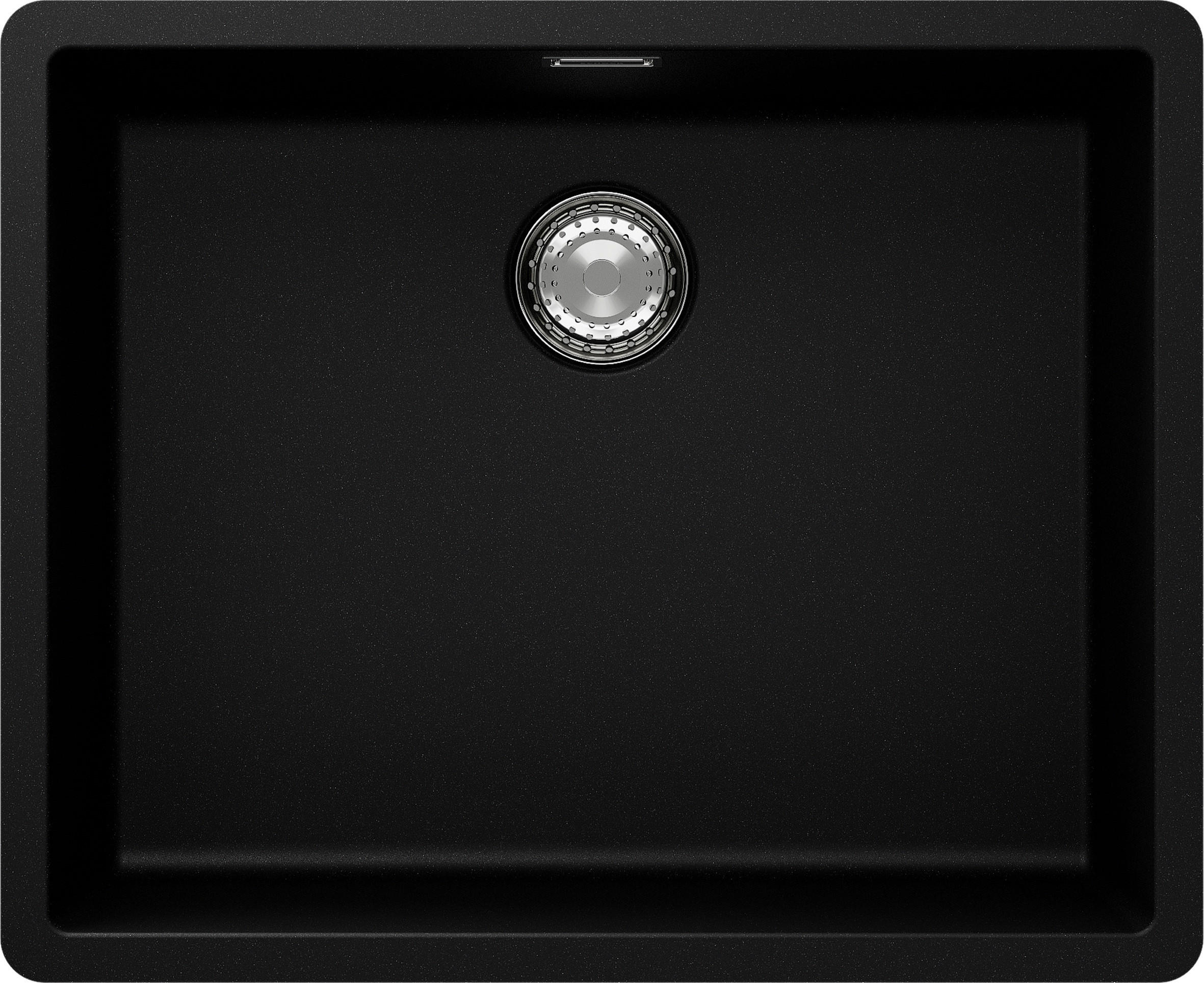 SPÜLE GREN100LFBPUR  - Schwarz, Basics, Stein (55,6/29/45,6cm) - Schock