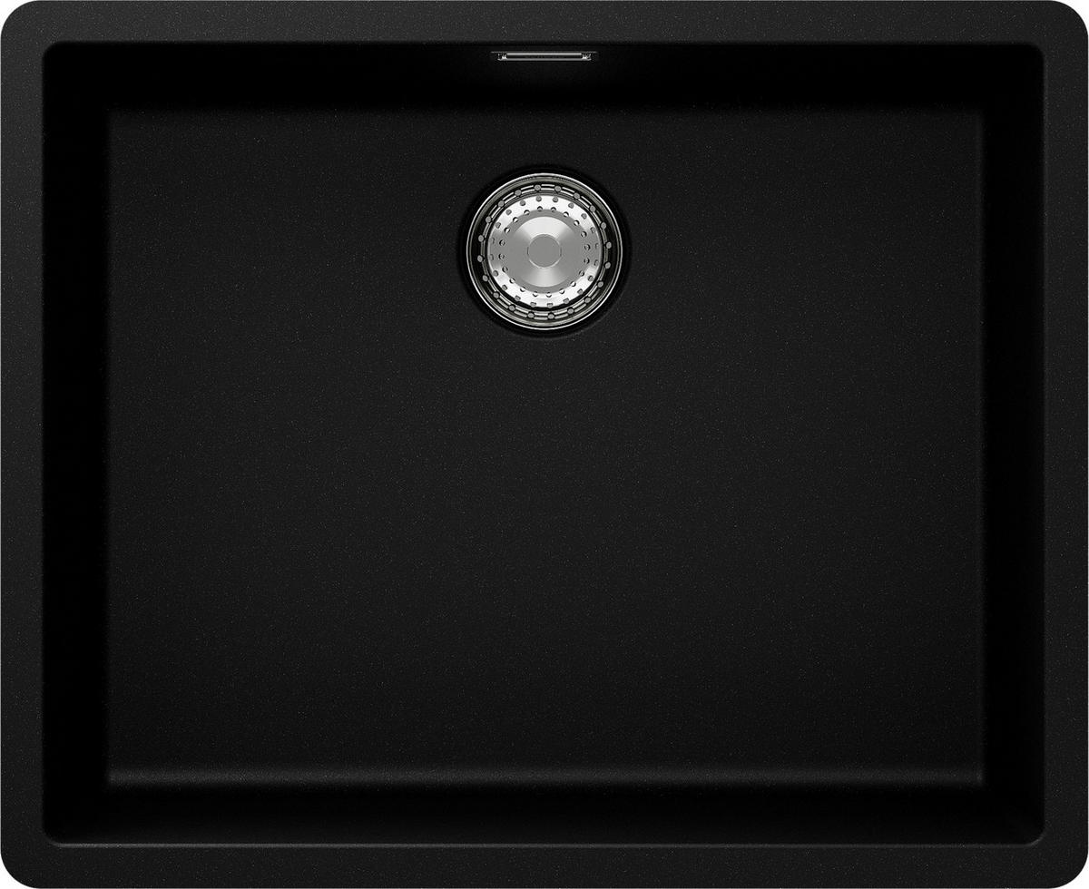 SPÜLE GREN100LFBPUR  - Schwarz, Basics, Stein (55,6/29/45,6cm) - Schock