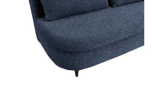 SCHLAFSOFA in Velours Dunkelblau  - Schwarz/Dunkelblau, Design, Holz/Textil (213/89/105cm) - Novel