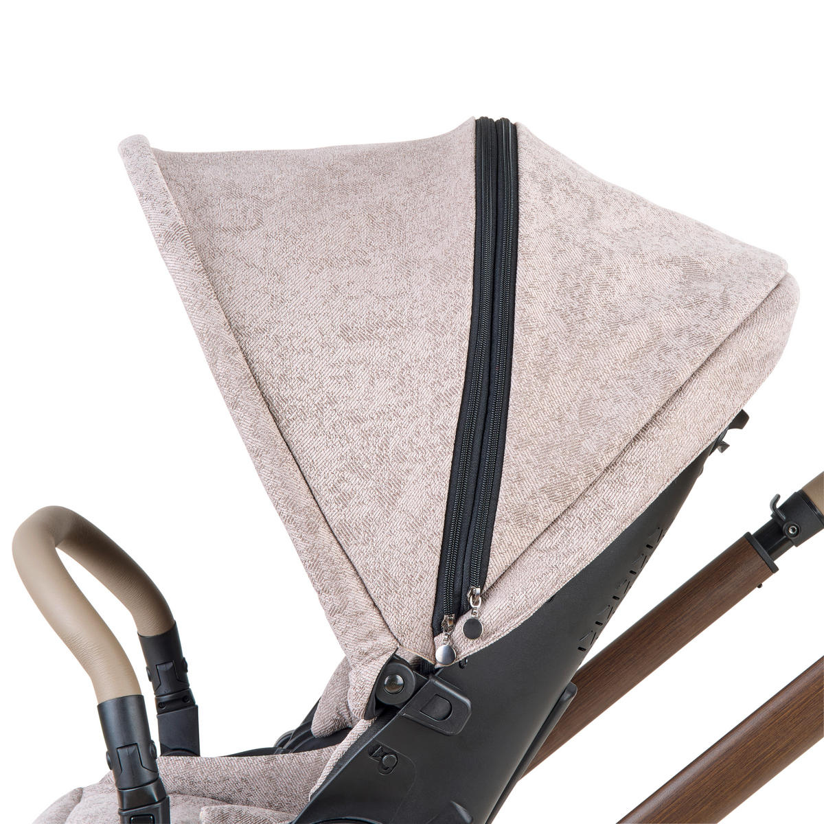 KINDERWAGENSET Facetty  - Beige/Braun, Design, Textil/Metall (104,5/62/94cm) - Jimmylee