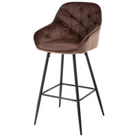 BAROVÁ ŽIDLE, hnědá - černá/hnědá, Design, kov/textil (55/107/53cm) - Carryhome