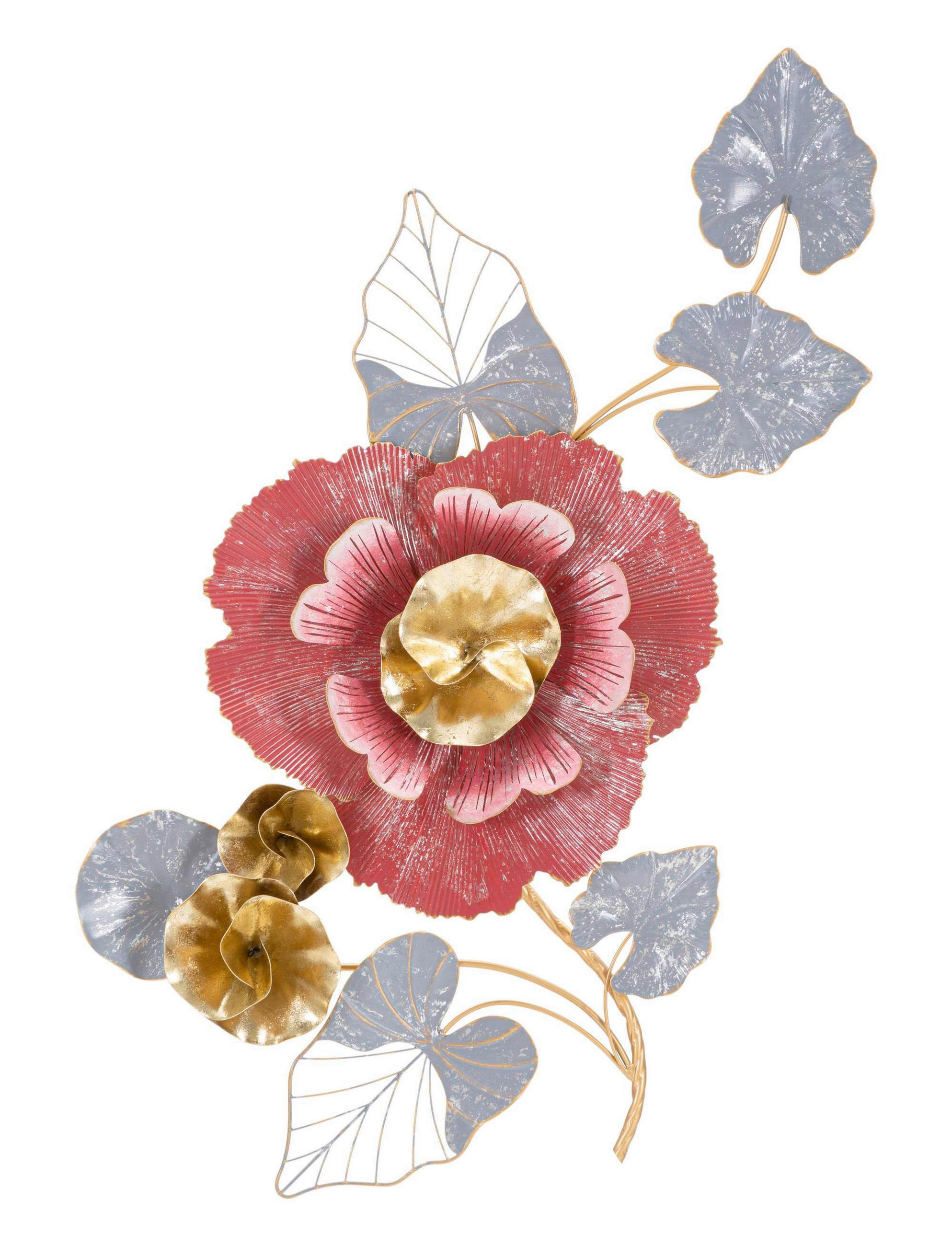 Mauro Ferretti Wanddeko Grau, Rosa, Gold 61x111.80x9.5 cm
