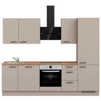 KÜCHENLEERBLOCK 270 cm   in Eichefarben, Sandfarben  - Sandfarben/Eichefarben, MODERN, Holzwerkstoff/Metall (270cm) - Nobilia