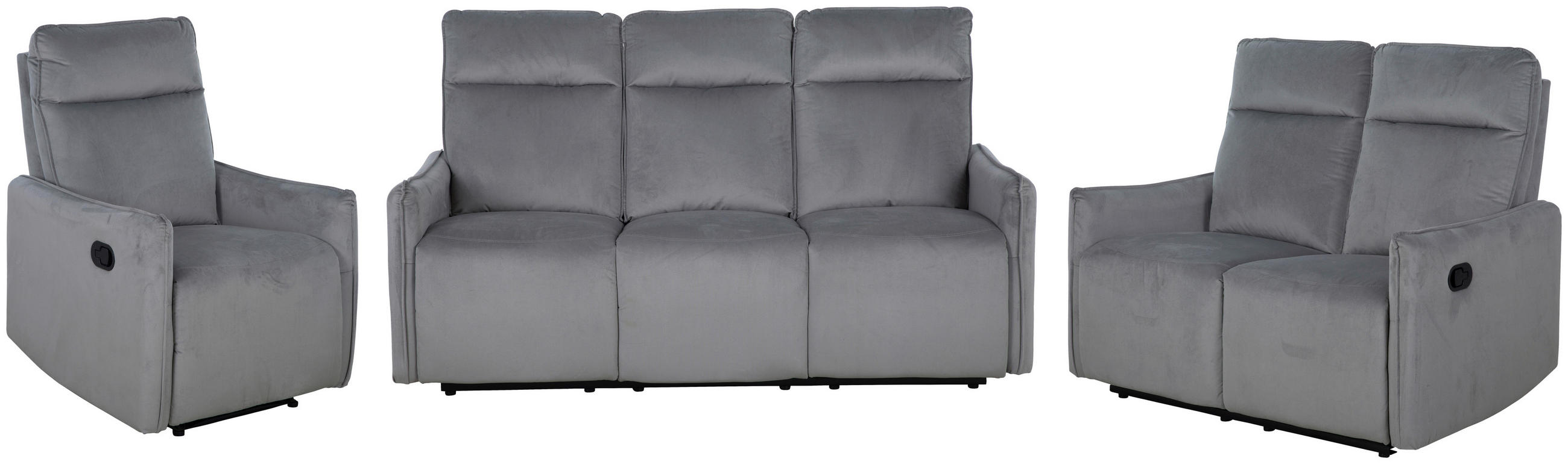 P & B SEDACIA ZOSTAVA, textil, tmavosivá