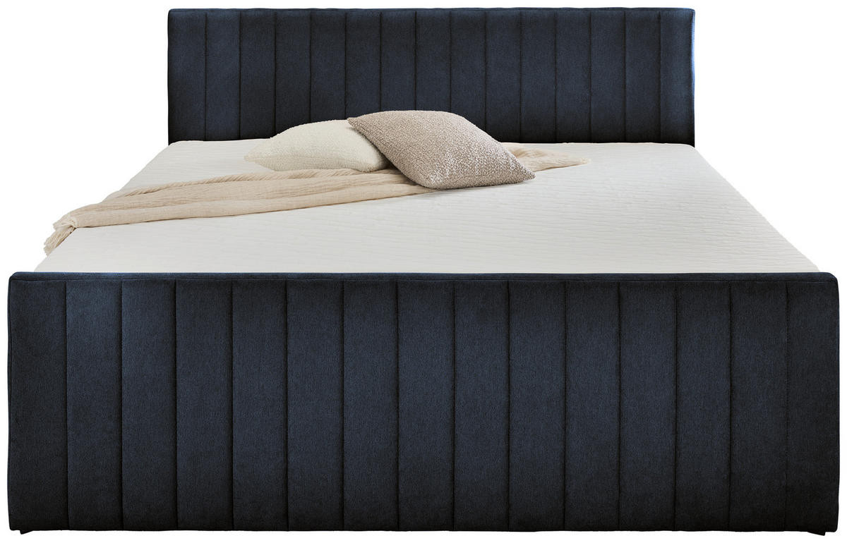 AMERICKÁ POSTEĽ, 160/200 cm, antracitová - čierna/antracitová, Konventionell, textil/plast (160/200cm) - Boxxx
