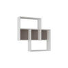 WANDREGAL 85/85/20 cm  - Weiss/Mokka, Design, Holzwerkstoff (85/85/20cm) - Livetastic