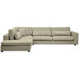 ECKSOFA in Chenille Beige  - Beige/Schwarz, KONVENTIONELL, Kunststoff/Textil (250/314cm) - Carryhome