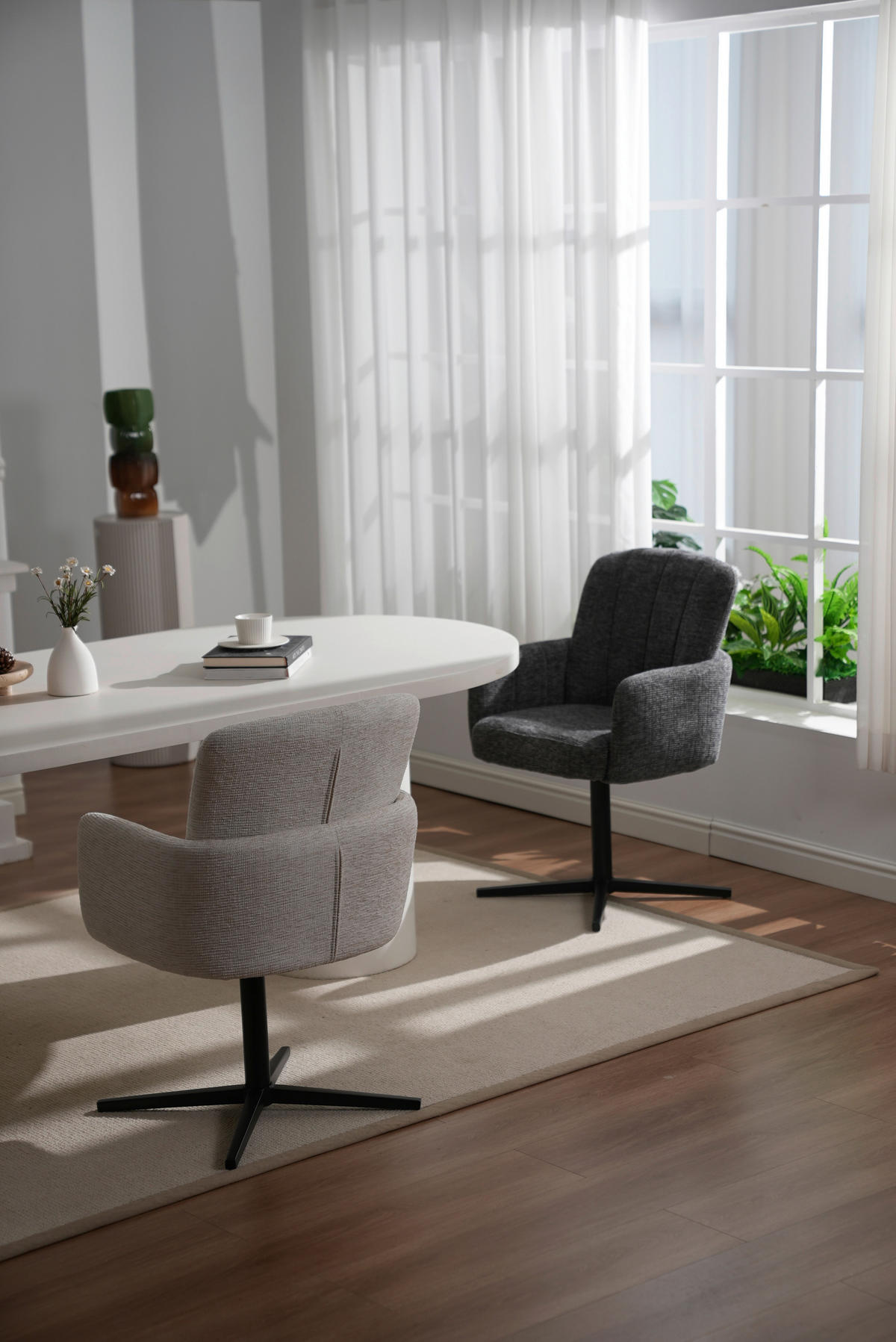 NASLANJAČ, les, kovina, tekstil temno siva  - temno siva/črna, Trendi, kovina/tekstil (58/86/64cm) - Livetastic