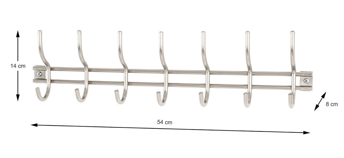 Cuier De Perete - culoare inox, metal (54/14/8cm) - Carryhome