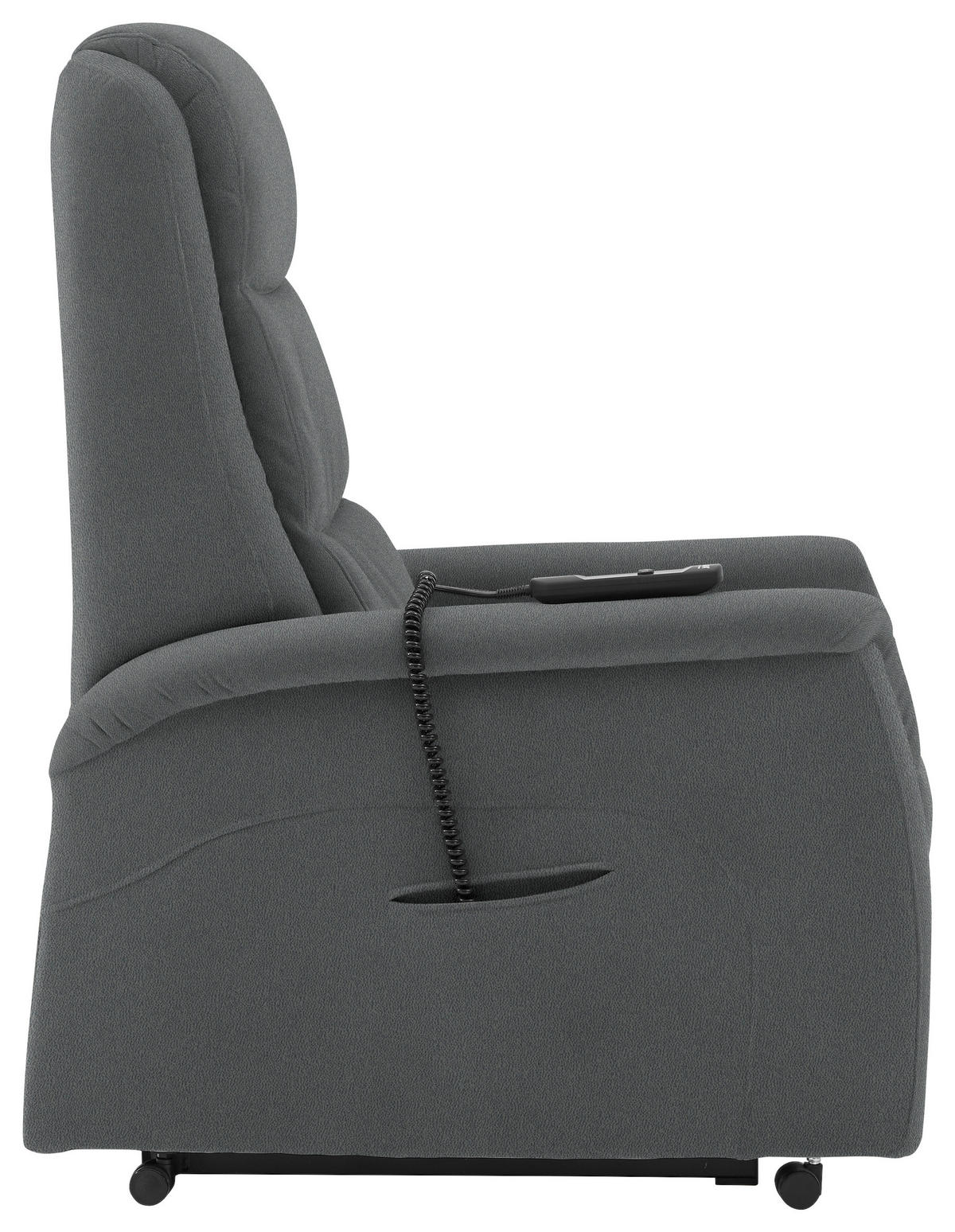 FERNSEHSESSEL in Mikrofaser Grau  - Schwarz/Grau, Konventionell, Kunststoff/Textil (70/107/88cm) - Livetastic