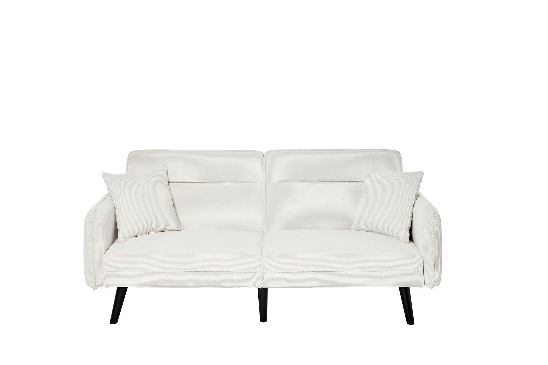 SCHLAFSOFA Cord Elfenbein  - Elfenbein/Champagner, MODERN, Holz/Textil (191/83/84cm) - Livetastic