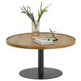COUCHTISCH in Holz, Metall, Holzwerkstoff  - Eichefarben/Schwarz, Design, Holz/Holzwerkstoff (80/40cm) - Novel