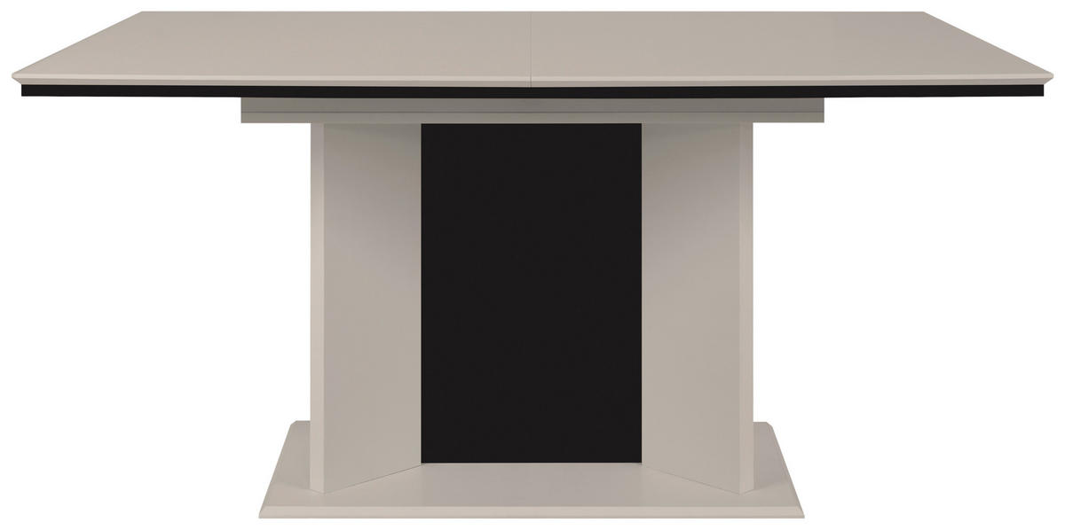ESSTISCH in Holzwerkstoff 160-200/90/76 cm  - Sandfarben/Schwarz, Modern, Holzwerkstoff (160-200/90/76cm) - MID.YOU