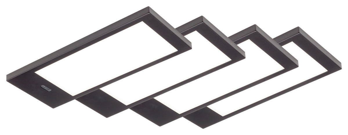 UNTERBAULEUCHTEN-SET - Schwarz, Kunststoff (7,6/18/0,8cm) - HKT