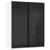 SCHWEBETÜRENSCHRANK in Schwarz, Weiss  - Weiss/Schwarz, Konventionell, Glas/Holzwerkstoff (181/223/67cm) - Novel