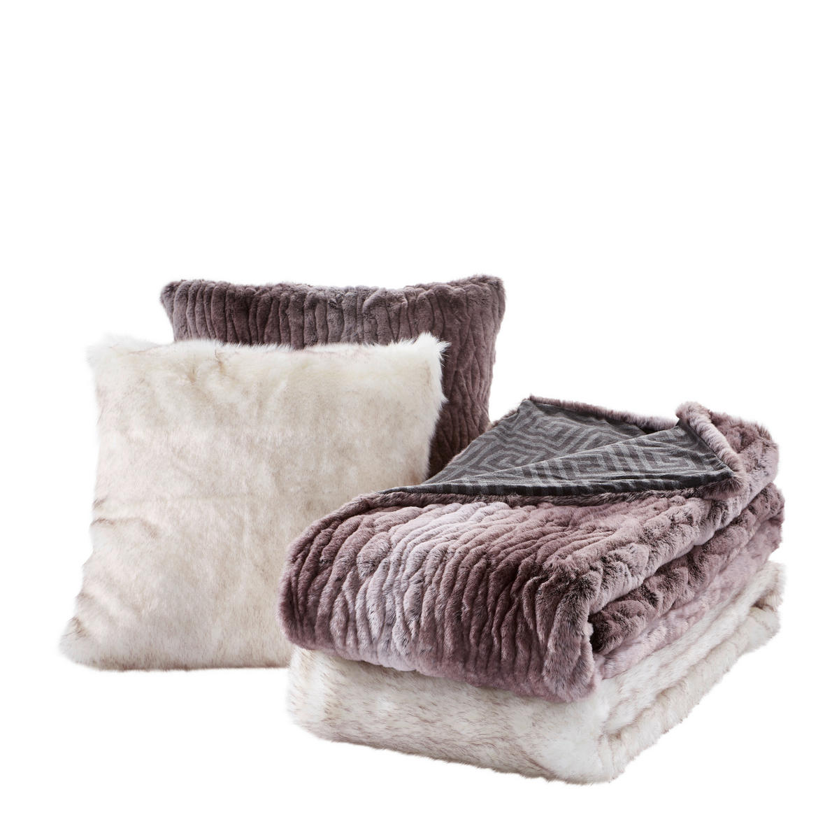 FELLDECKE Reborn Mink Legacy 140/190 cm  - Grau, Design, Textil (140/190cm) - Zoeppritz