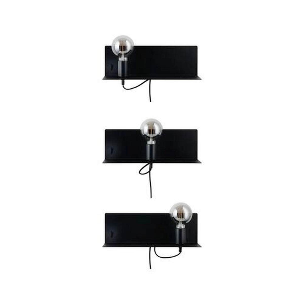 WANDLEUCHTE 40/13 cm   - Schwarz, LIFESTYLE, Metall (40/13cm) - Paulmann