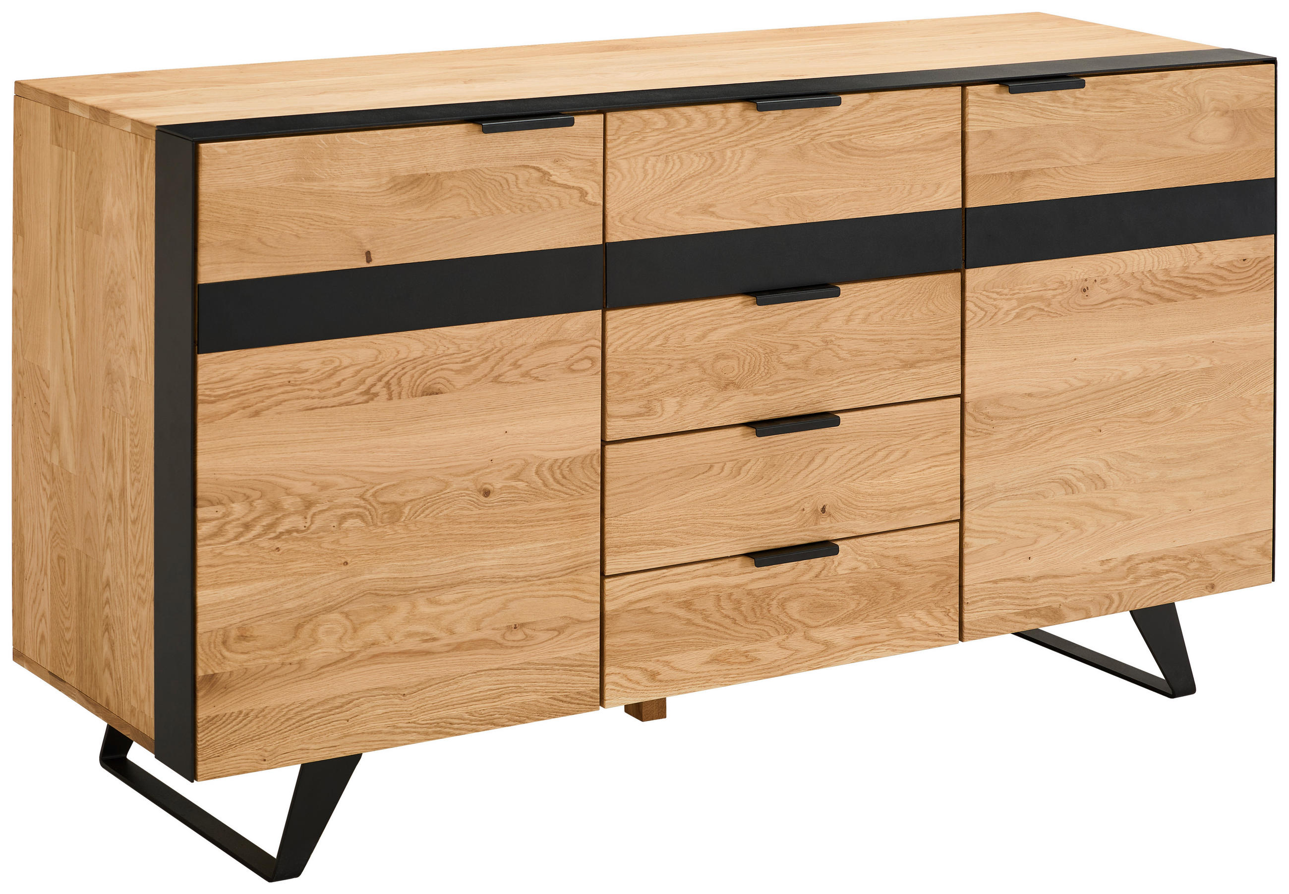 SIDEBOARD  in 181/80/42 cm  - Wildeiche/Schwarz, KONVENTIONELL, Holz/Holzwerkstoff (181/80/42cm) - Landscape