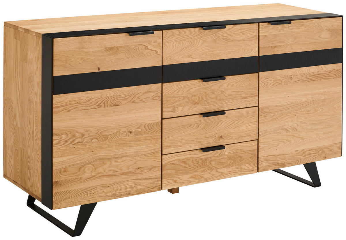 SIDEBOARD  in 181/80/42 cm  - Wildeiche/Schwarz, KONVENTIONELL, Holz/Holzwerkstoff (181/80/42cm) - Landscape