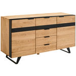SIDEBOARD  in 181/80/42 cm  - Wildeiche/Schwarz, KONVENTIONELL, Holz/Holzwerkstoff (181/80/42cm) - Landscape