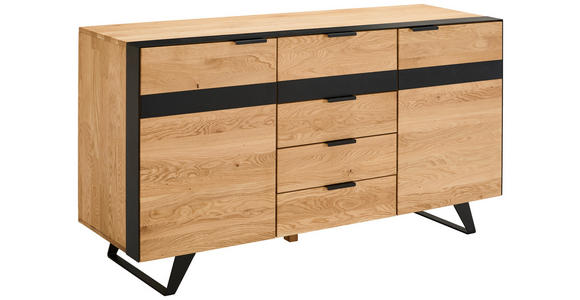SIDEBOARD  in 181/80/42 cm  - Wildeiche/Schwarz, KONVENTIONELL, Holz/Holzwerkstoff (181/80/42cm) - Landscape
