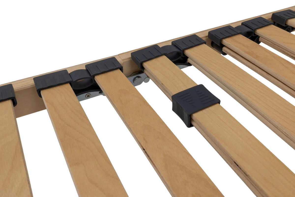 LATTENROST klappbar 140/200 cm Mittelzone verstellbar, Birke  - Naturfarben, Basics, Holz (140/200cm) - MID.YOU