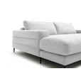 ECKSOFA  in Flachgewebe Creme  177/253 cm  - Creme/Schwarz, Design, Textil/Metall (177/253cm) - Dieter Knoll