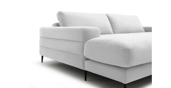 ECKSOFA  in Flachgewebe Creme  177/253 cm  - Creme/Schwarz, Design, Textil/Metall (177/253cm) - Dieter Knoll