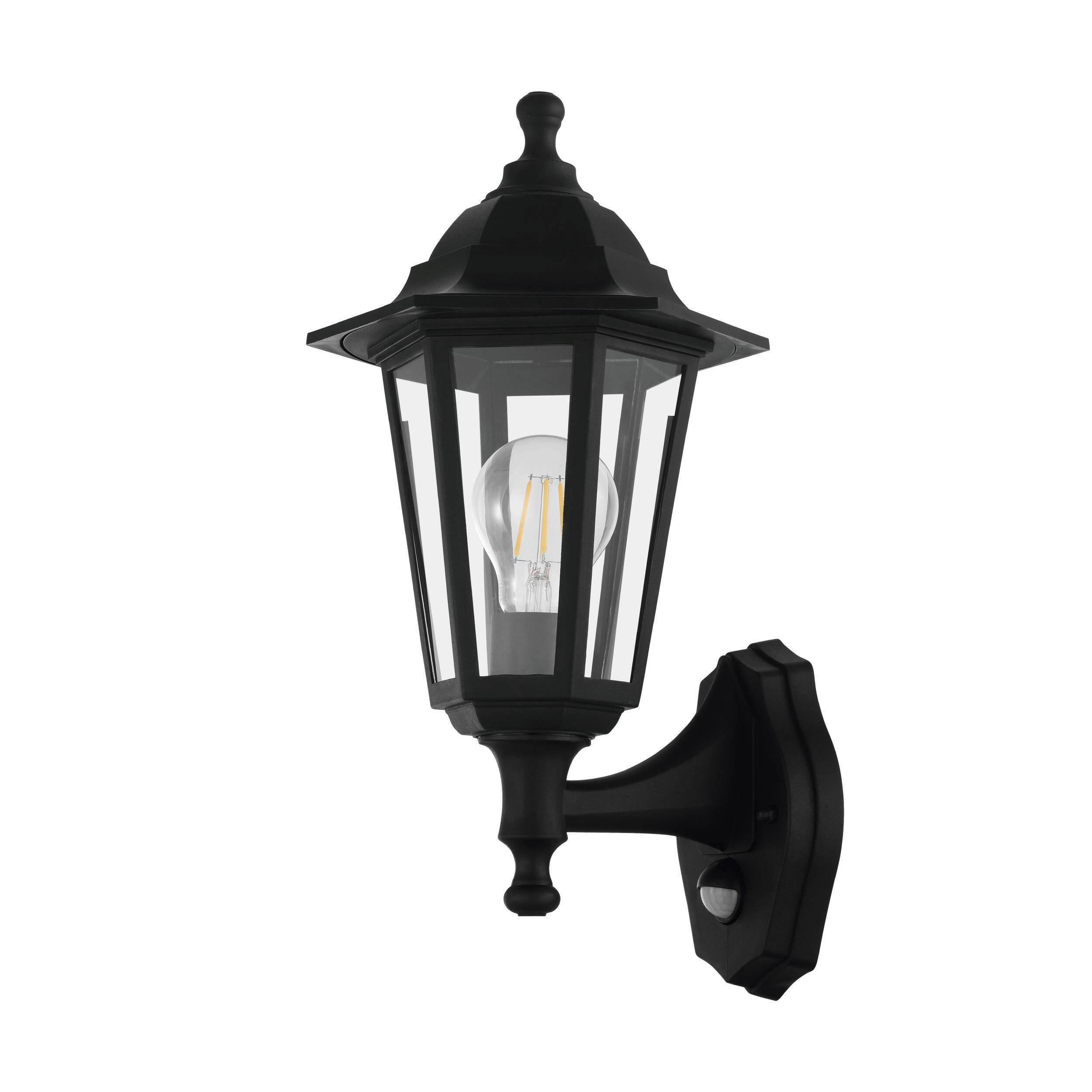 VÄGGLAMPA FÖR UTOMHUS - svart, Basics, glas/plast (19,5cm) - Eglo
