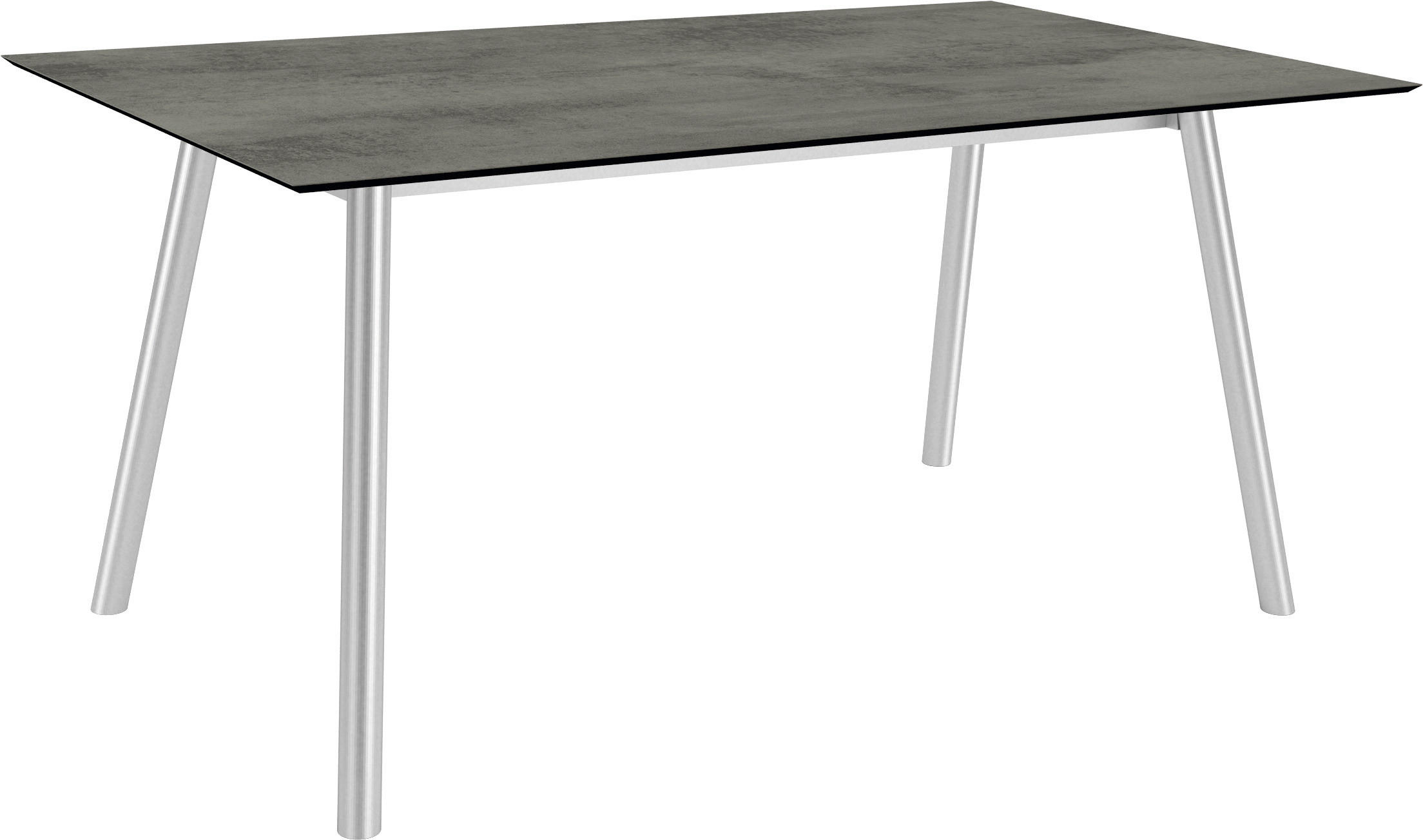 GARTENTISCH Kunststoff Grau rechteckig  - Silberfarben/Grau, MODERN, Kunststoff/Metall (180/100/75cm) - Stern
