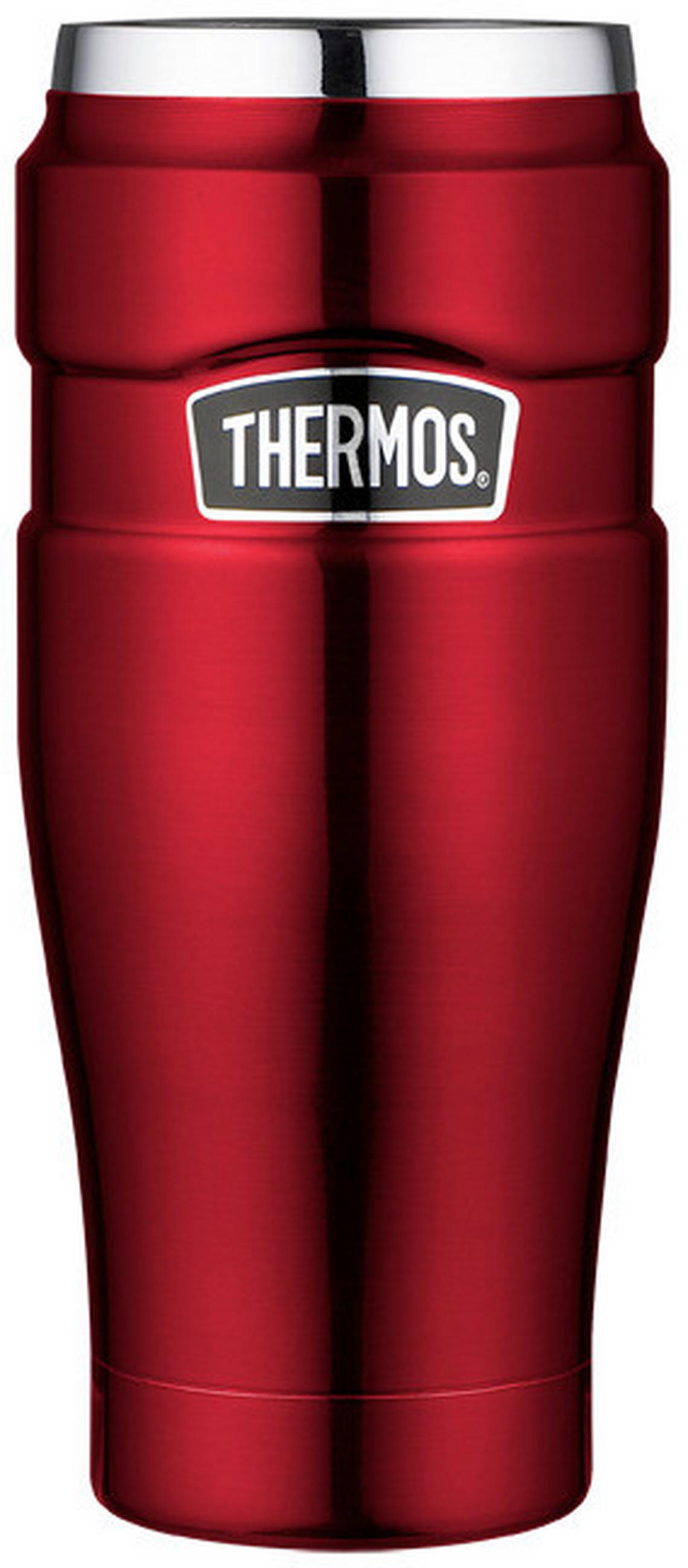 THERMOBECHER STAINLESS KING 0,47 L  - Rot, Basics, Kunststoff/Metall (8,4/19,8cm) - Thermos