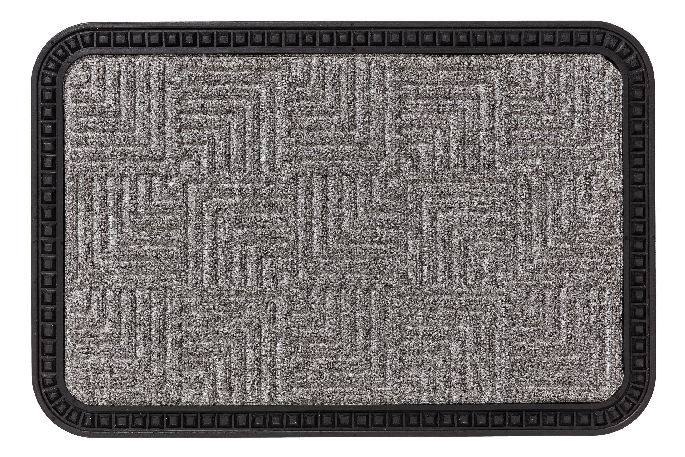 FUßMATTE 40/60 cm Border Star  - Grau, KONVENTIONELL, Kunststoff/Textil (40/60cm) - Esposa