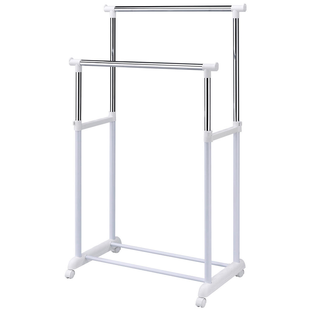 Kleiderwagen Naomi 5 Chromfarben/Weiß B: 84 cm