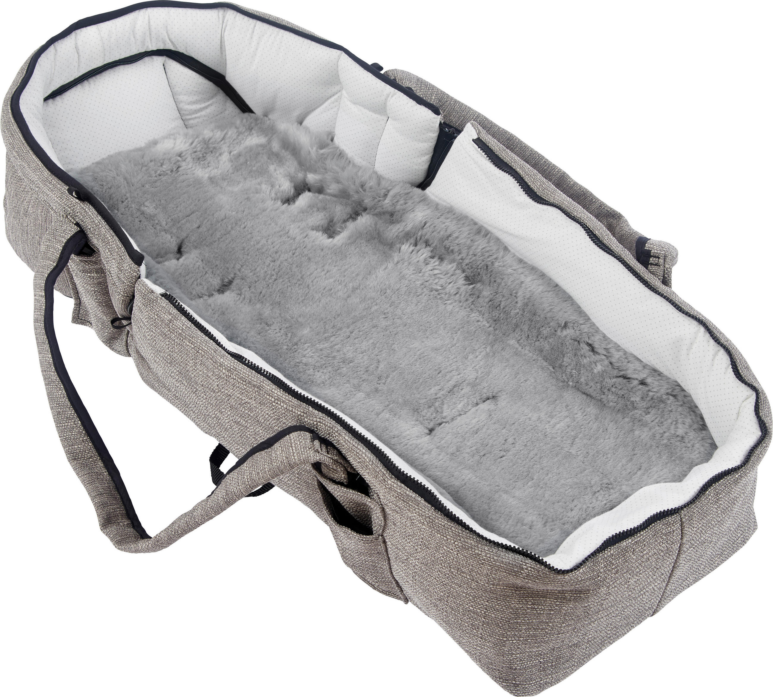 KINDERWAGENEINLAGE - Grau, Natur, Textil (33,5/73cm) - Jimmylee