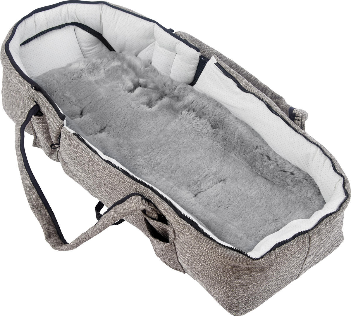 KINDERWAGENEINLAGE - Grau, Natur, Textil (33,5/73cm) - Jimmylee