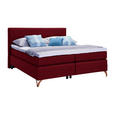 BOXSPRINGBETT 140/200 cm  in Rot  - Rot/Kupferfarben, KONVENTIONELL, Textil/Metall (140/200cm) - Esposa