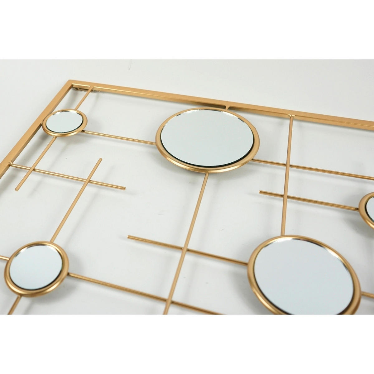 OGLEDALO ZIDNO   56 cm    - zlatne boje, Basics, staklo/metal (56cm)